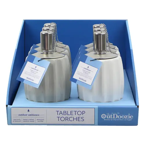Outdoozie TT00084N-6XQ Tabletop Torch Ceramic 6.89" Contour