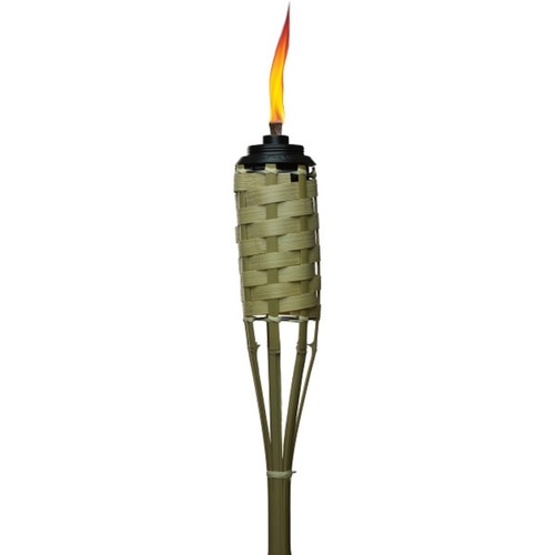 Tiki 1120043 Outdoor Torch Easy Pour Brown Bamboo 57" Classic Weave Brown