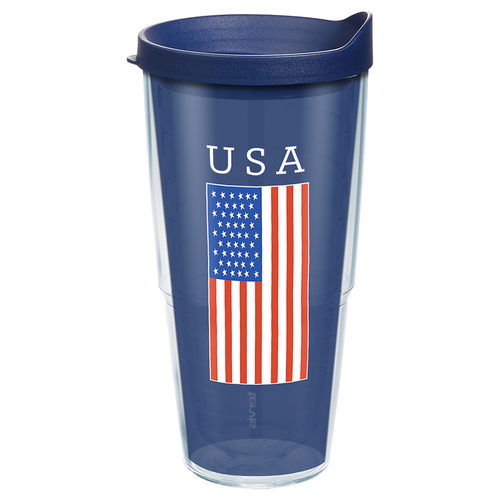 Tervis 1350825 Insulated Tumbler Patriotic 24 oz USA Flag Multicolored BPA Free Multicolored