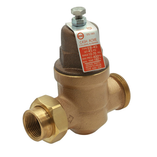 SharkBite 23155-0045 EB45 Series Pressure Regulating Valve, 1 in Connection, Single Union x NPT, Bronze Body