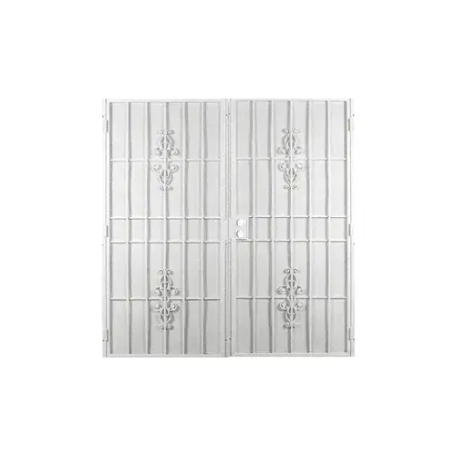 Belvedere White 64" x 80" Double Security Door Pair