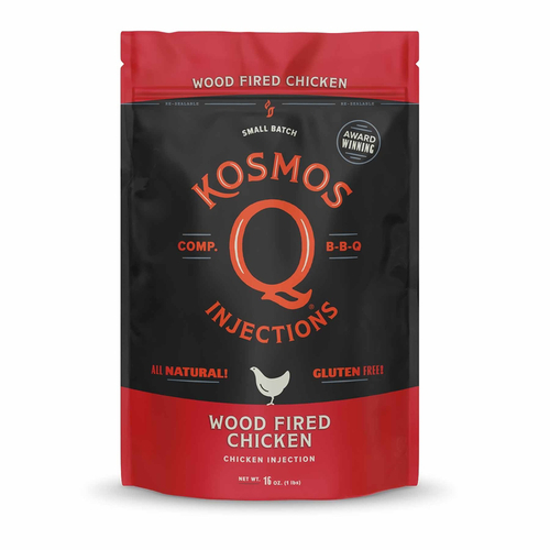 Kosmos Q INJ-WFCHK-BAG Marinade Sauce Injections Wood Fire Chicken 16 oz