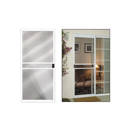 White 48" x 80" CM Supreme Sliding Screen Door - Pk/4