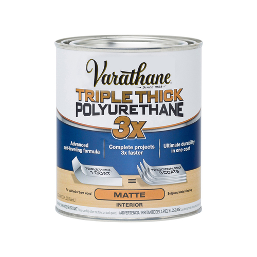 Varathane 304588 Polyurethane Matte Clear OilBased 1 qt Clear