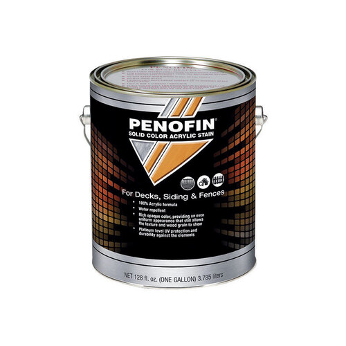 Penofin F1SBWGA Deck, Siding and Fence Stain Solid Tintable White Acrylic 1 gal White