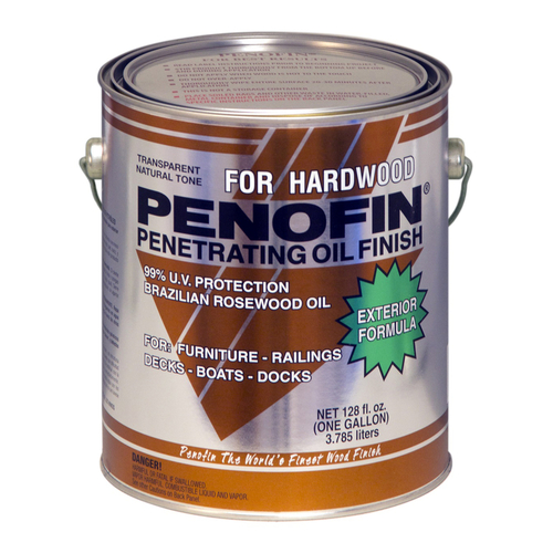 Penofin F5XHWGA Penetrating Hardwood Stain Transparent Natural Oil-Based 1 gal Natural