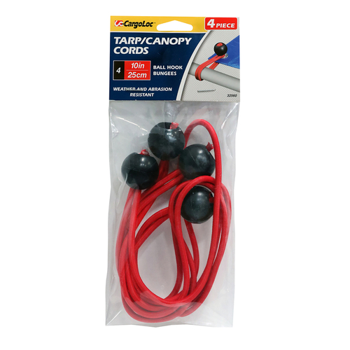 CargoLoc 32560 Bungee Cord Set Red 10" L Red