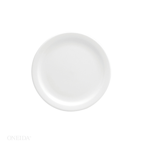 ONEIDA F8000000150 Oneida 10.375 Buffalo Bright White Narrow Rim Plate, 12 Each