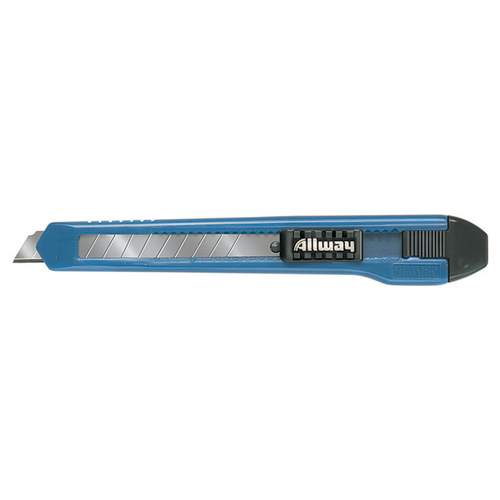 Allway K130 Snap-Off Utility Knife 5" Retractable Blue Blue