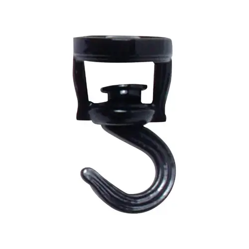 Swag Hook Black Steel 3-9/16" H Swivel Powder Coated