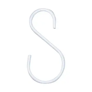 Panacea White Steel 3-1/2 in. H S-Hook Plant Hook 2 pk