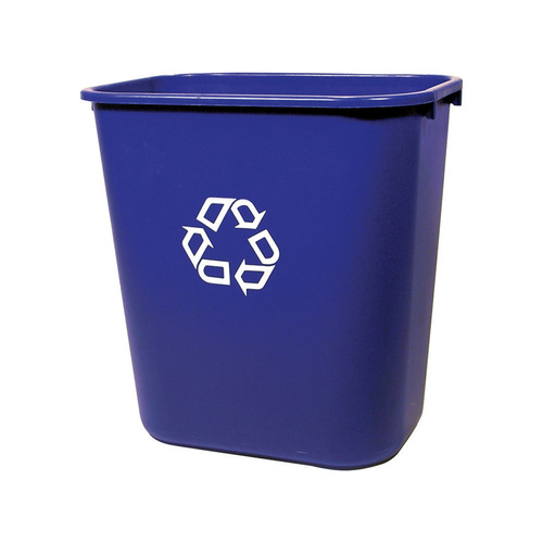 Recycling Bin 28 qt Blue Resin Blue