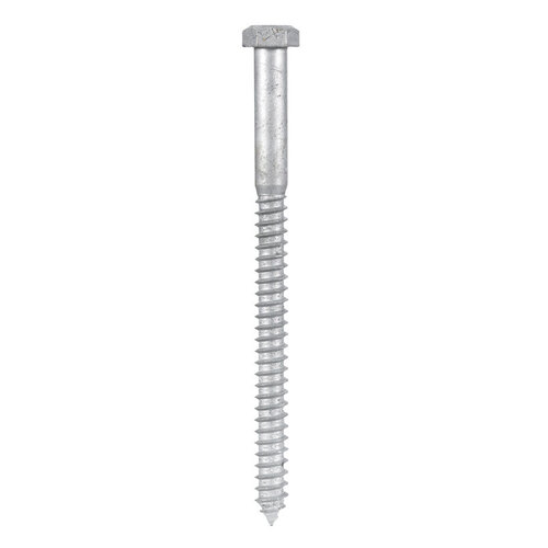 Lag Screw 1/2" X 7" L Hex Hot Dipped Galvanized Steel Hot Dipped Galvanized