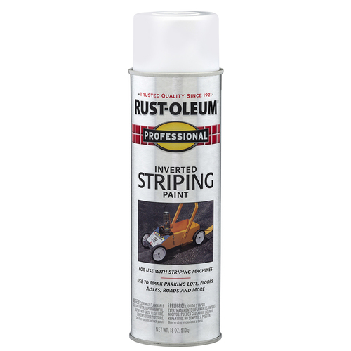 RustOleum 2593838 Inverted Striping Paint Professional White 18 oz White