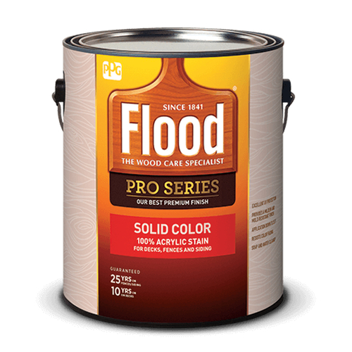 Flood FLD82301XCP4 Wood Stain Pro Series Solid Satin Cedar Acrylic 1