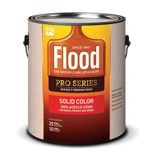 Wood Stain Pro Series Solid Satin Cedar Acrylic 1 gal Cedar