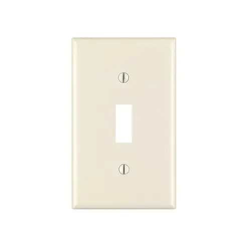 Wall Plate Light Almond 1 gang Thermoset Plastic Toggle Light Almond