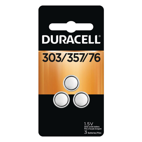 DURACELL D303/357B3P08XCP6 Electronic/Watch Battery Silver Oxide 303/357/76 1.5 V 0.18 Ah