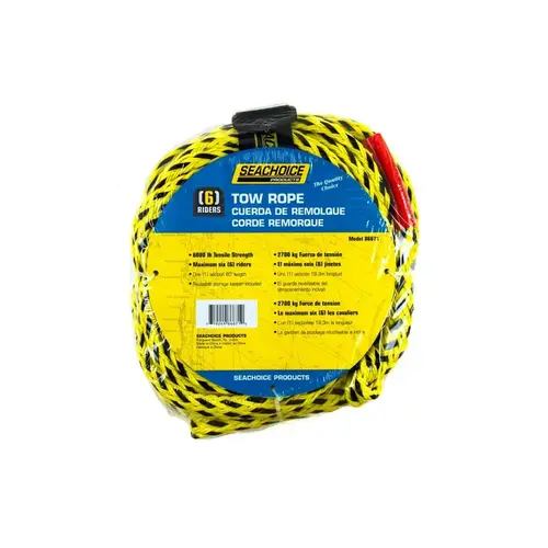 Seachoice 86671 Tow Rope 60 ft. L Black Braided Polypropylene Black