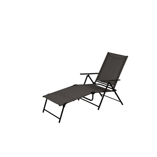 Living Accents FTS1126G Lounge Chair Black Steel Frame Sling
