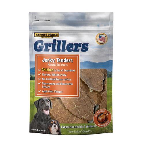 Chews Grillers Chicken Jerky Tenders Grain Free For Dogs 8 oz