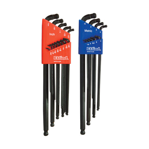 Double Ball Hex L-Key Double-Ball-Hex-L Assorted Metric and SAE Long Arm Multi-Size in. 22 p Assorted