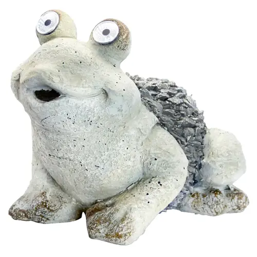 Statue Gray Polyresin 12" H Frog Gray