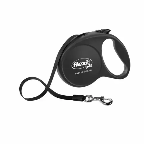 Leash Black Retractable Nylon Dog Large Black