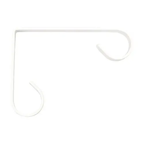 Plant Hook White Steel 4" H Sturdy White