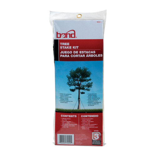 BOND MANUFACTURING 659 Tree Stake Kit 15" H Black Plastic Black