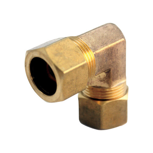 90 Degree Elbow 5/8" Compression X 3/8" D Compression Brass