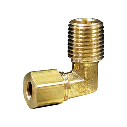 90 Degree Street Elbow 7/8" Compression X 3/4" D MPT Brass