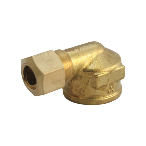 90 Degree Elbow 1/4" Compression T X 1/4" D FPT Brass - pack of 5