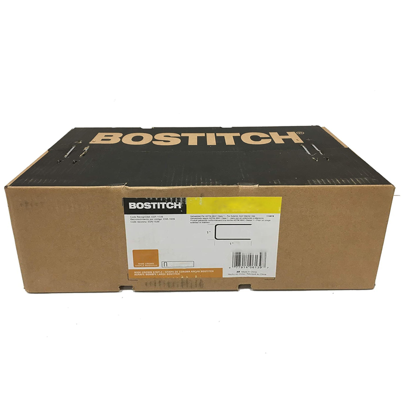 Bostitch 16S2-25SG10M Staple, 1 in W Crown, 1 in L Leg, 16 Gauge, Galvanized Steel Gold - pack of 10000