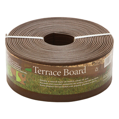 Master Mark 94340 Lawn Edging Terrace Board 40 ft. L X 4" H Plastic Brown Brown