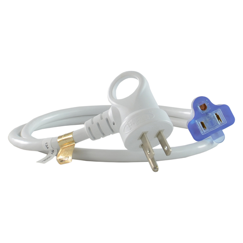 Extension Cord Indoor 3 ft. L White 16/3 SJTW White