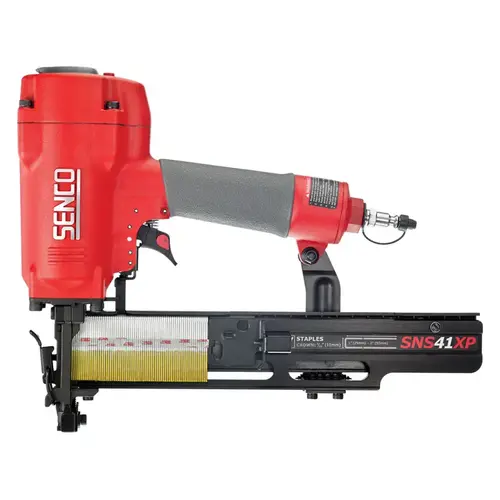Senco 3L0003N Stapler, 7/16 in W Crown, 1 to 2 in L Leg, 160 Magazine, 5.4 cu-ft Air Black/Gray/Red