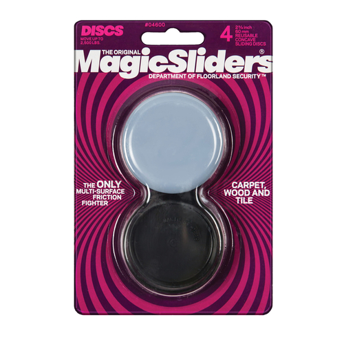 Magic Sliders 5605563 Sliding Discs Gray 2-3/8" Adhesive Polymer Gray