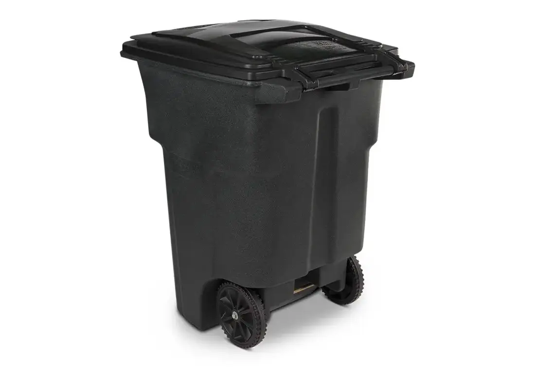 Toter 025596-A4GRS Trash Can with Wheels and Attached Lid