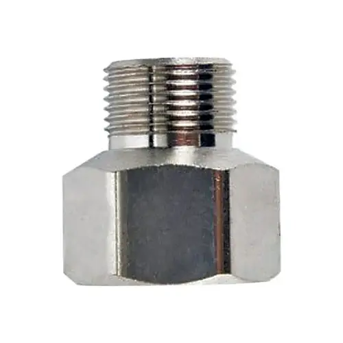 Female Flare Fine Thread 1/2" Female Compression Swivel X 3/8" D Male Compression Brass Female Flare Fine T Chrome Plated