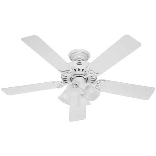 Hunter 53062 Ceiling Fan Studio 52" White LED Indoor White