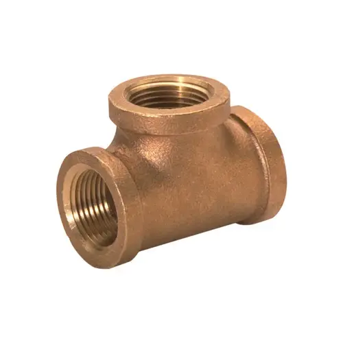 Tee 1/2" FPT X 1/2" D FPT Red Brass