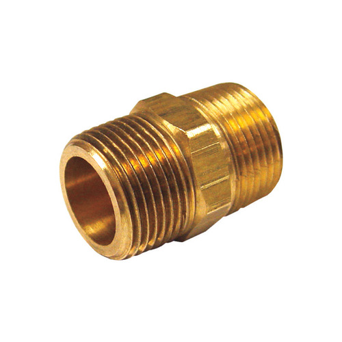 Reducing Hex Nipple 3/4" MPT T X 3/4" D MPT Brass