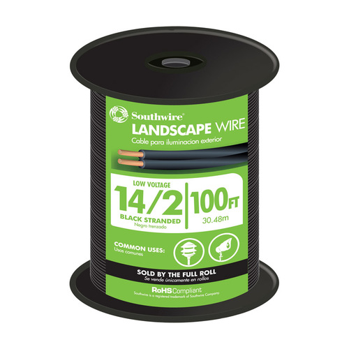 Low Voltage Cable 100 ft. 14/2 Stranded Copper Black