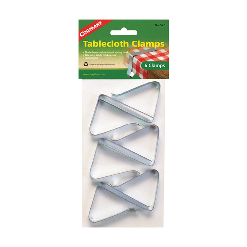 Coghlan's 527 Tablecloth Clamps Silver Steel Silver