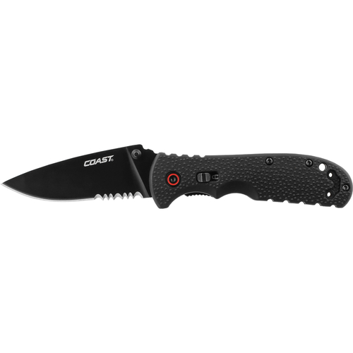 COAST 20857 Folding Knife RX300 Black 7CR17 Stainless Steel 7.13"