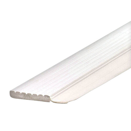 MD 5612221 Weather Stripping White Vinyl For Garage Door 9 ft. L X 2