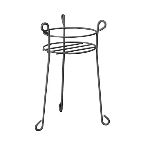 Plant Stand 21" H Black Steel Black