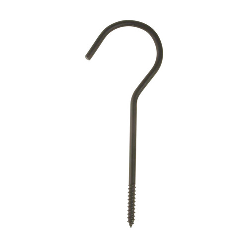 Plant Hook Black Steel 6" H Sturdy Black