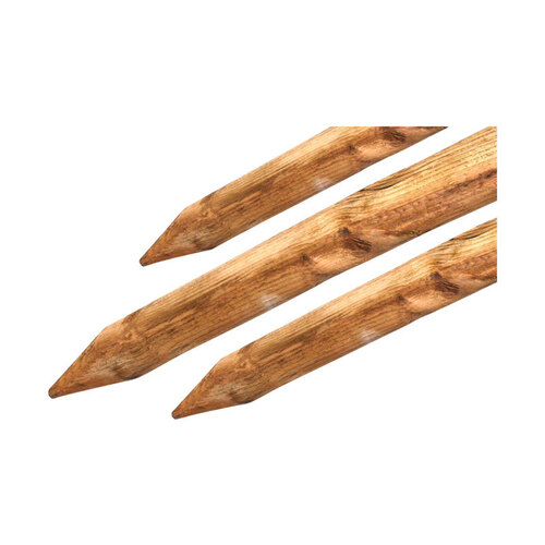 Lodge Pole and Tree Stakes 10 ft. H X 2-1/4" W X 2.25" D Brown Wood Brown - pack of 6